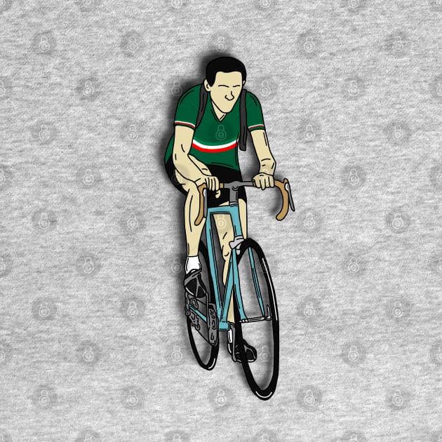 Cycling Legends: Fausto Coppi (Maglia tricolore) by p3p3ncil